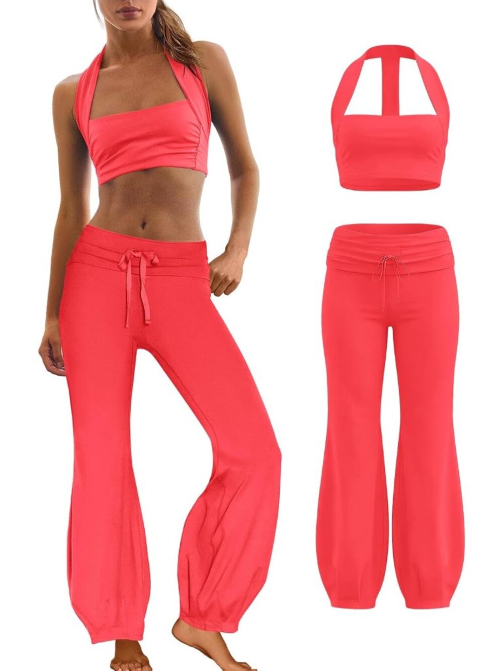 Stylish Women's 2-Piece Yoga Set - Comfortable Pilates Bra & Leggings Outfit